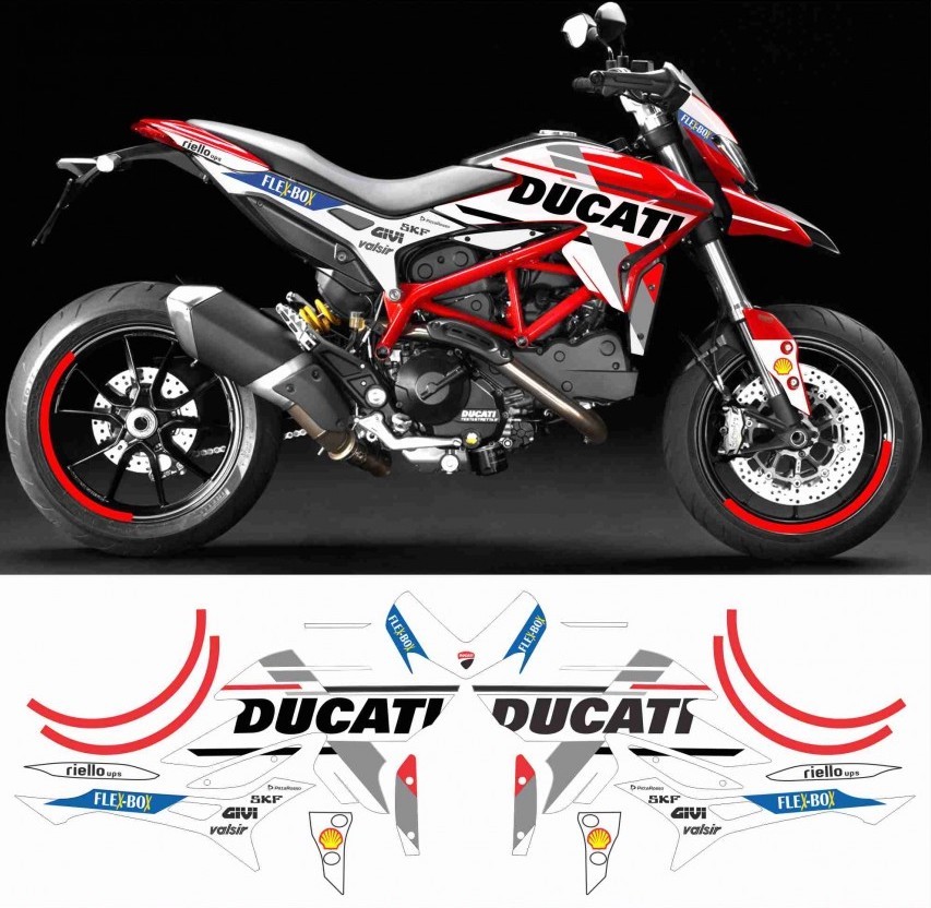即納可DUCATI ハイパーモタード用 デカールセット 821 939 GP18
