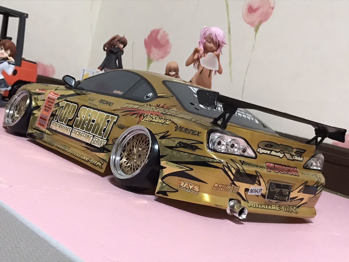 送料無料 1/10 日産 シルビア S15 トップシークレット ラジコンボディ
