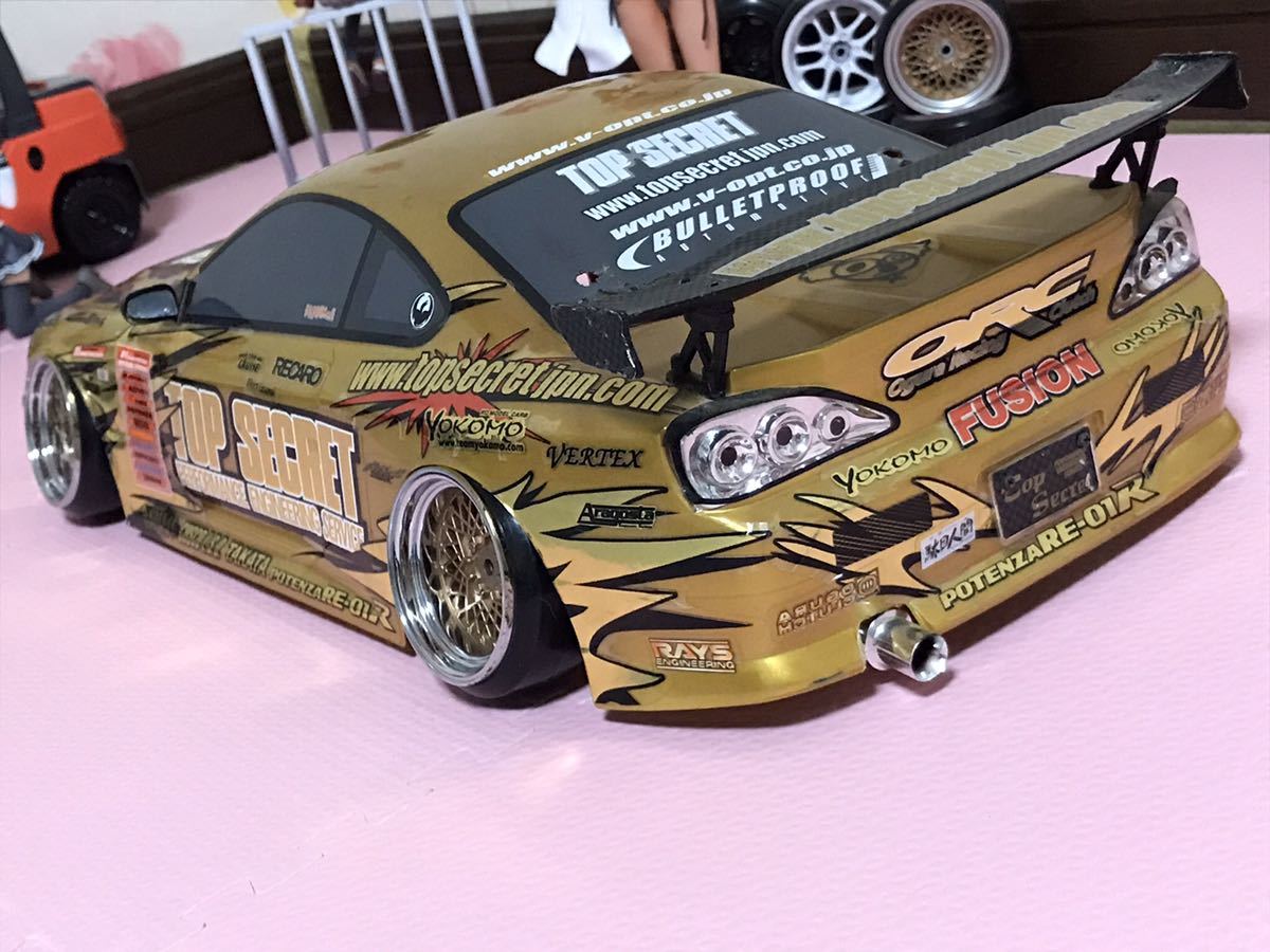 送料無料 1/10 日産 シルビア S15 トップシークレット ラジコンボディ