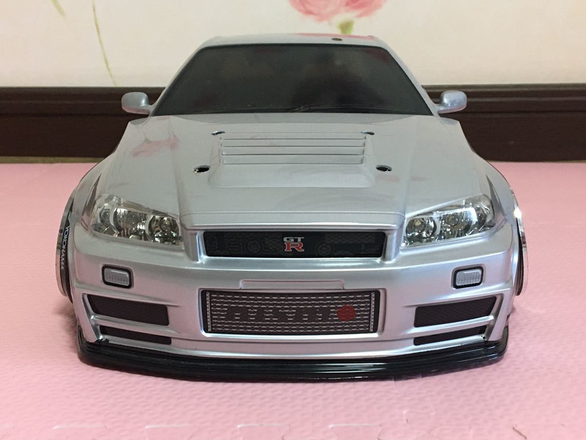 送料無料 1/10 日産 スカイライン GT-R R34 ニスモ Zチューン LED付き