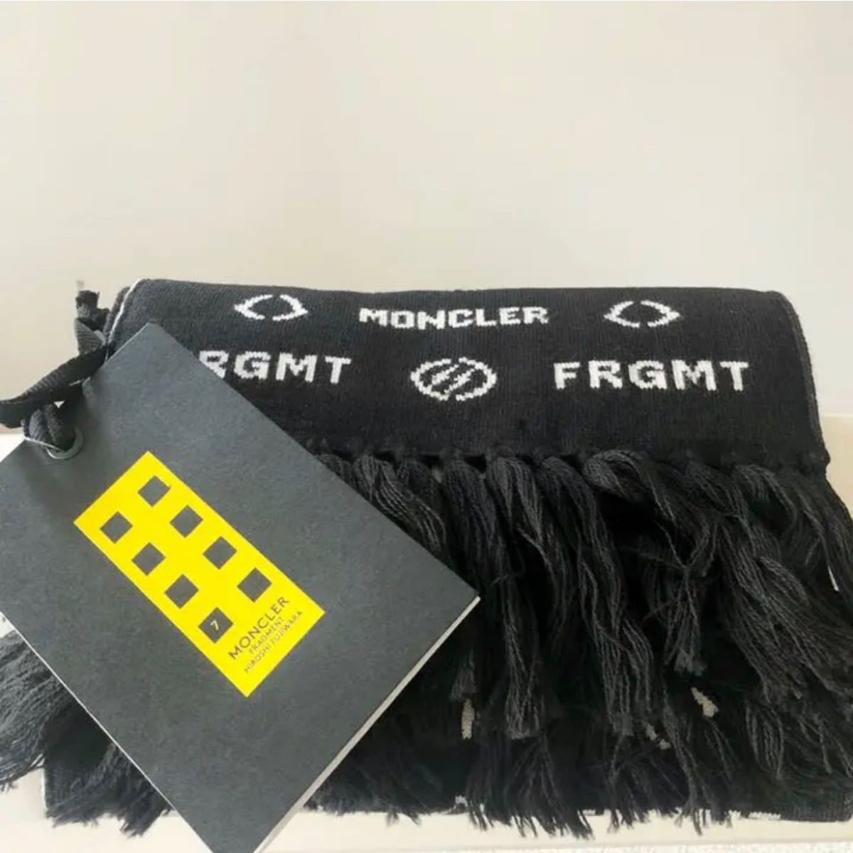 Moncler fragment フリンジ マフラー ストール 黒 モンクレール 新品
