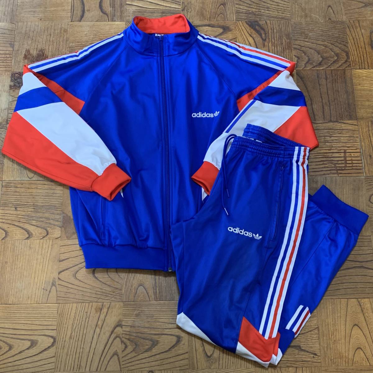 adidas アディダス ジャージ 上下 セットアップ Lサイズ blue red