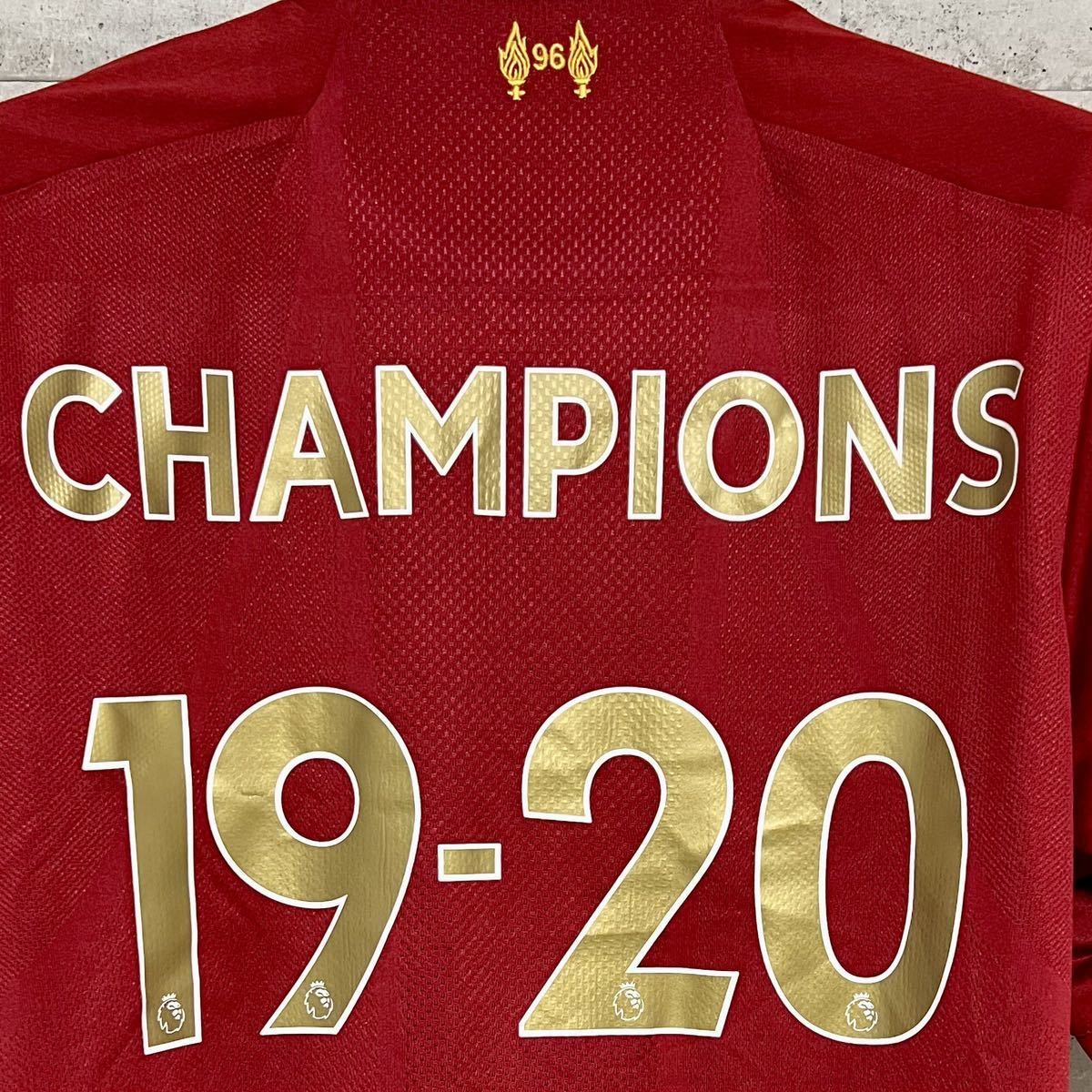 新品/タグ付き】19/20 リヴァプールFC プレミア優勝記念ユニフォーム L