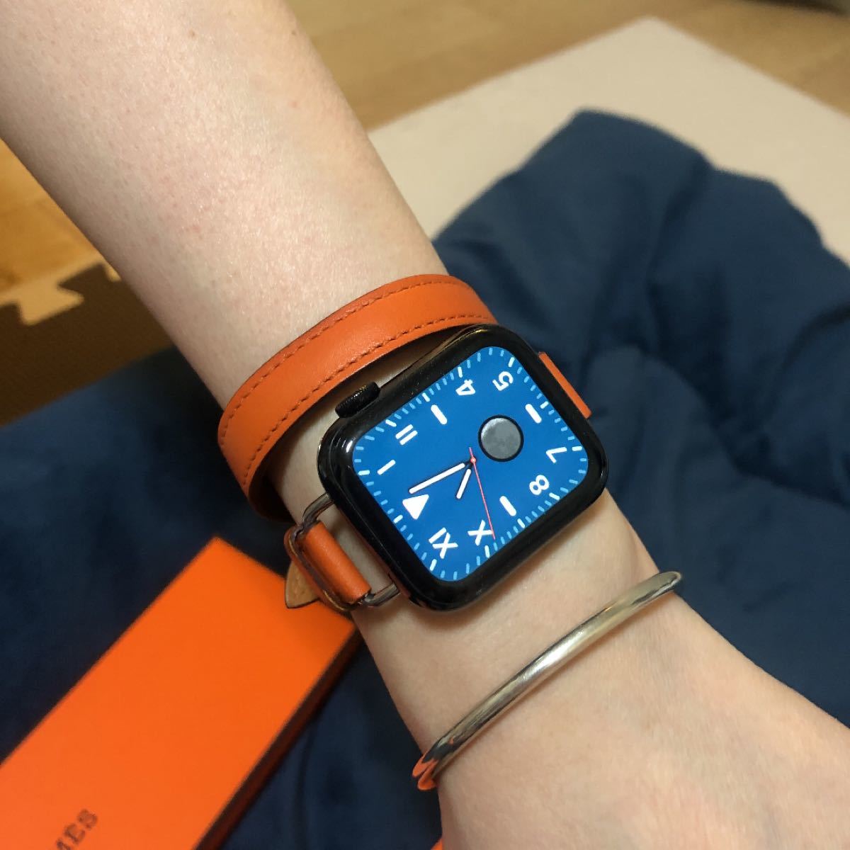 Apple watch HERMESオレンジ アトラージュ ドゥブルトゥール エルメス