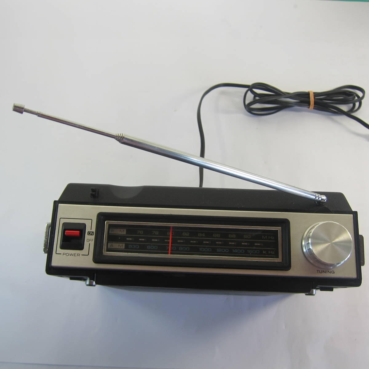National Panasonic 1IC7石 AM-FM 2バンド 16cm大スピーカーラジオ RF