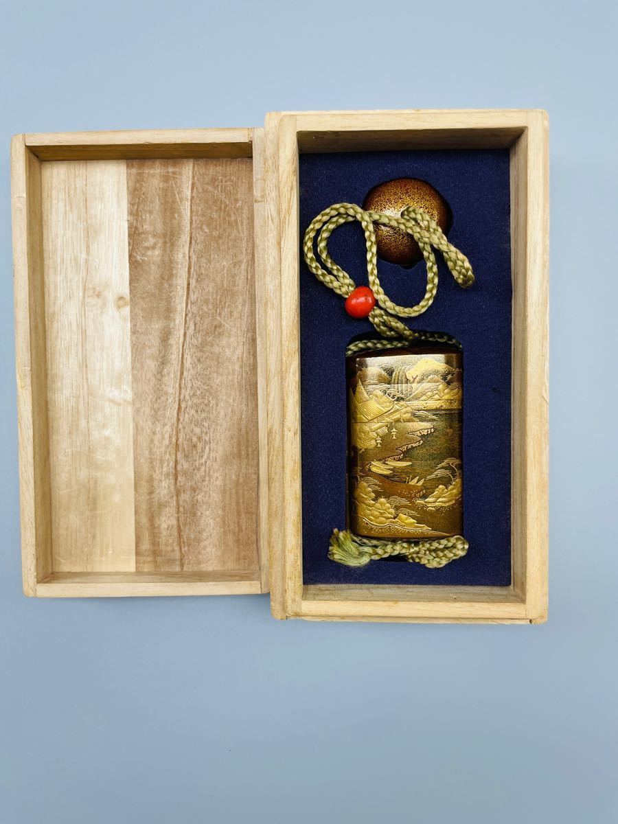 山水楼閣図 蒔絵印籠 根付 提物｜Yahoo!フリマ（旧PayPayフリマ）