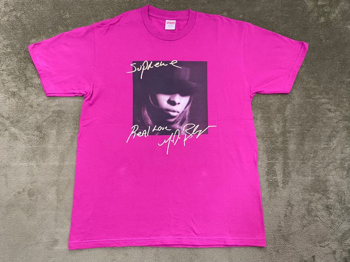 supreme ピンク Mary J Blige Real Love メアリージェイ Tシャツ M