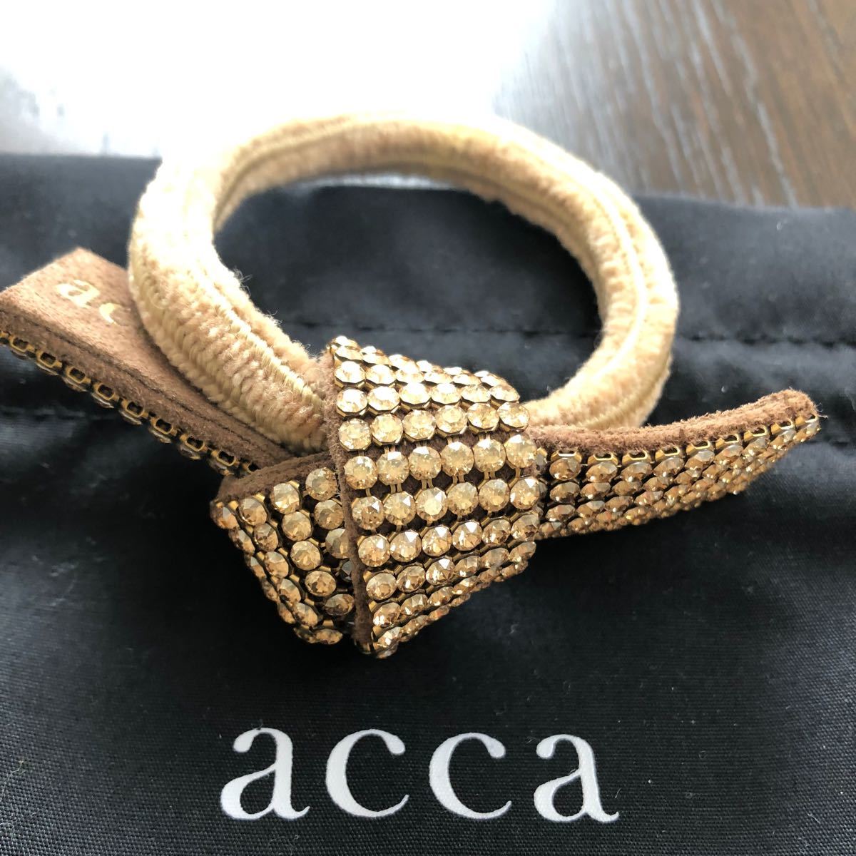 acca アッカ ラインストーン ヘアゴム ドレスポニー ヘアゴム ドレス