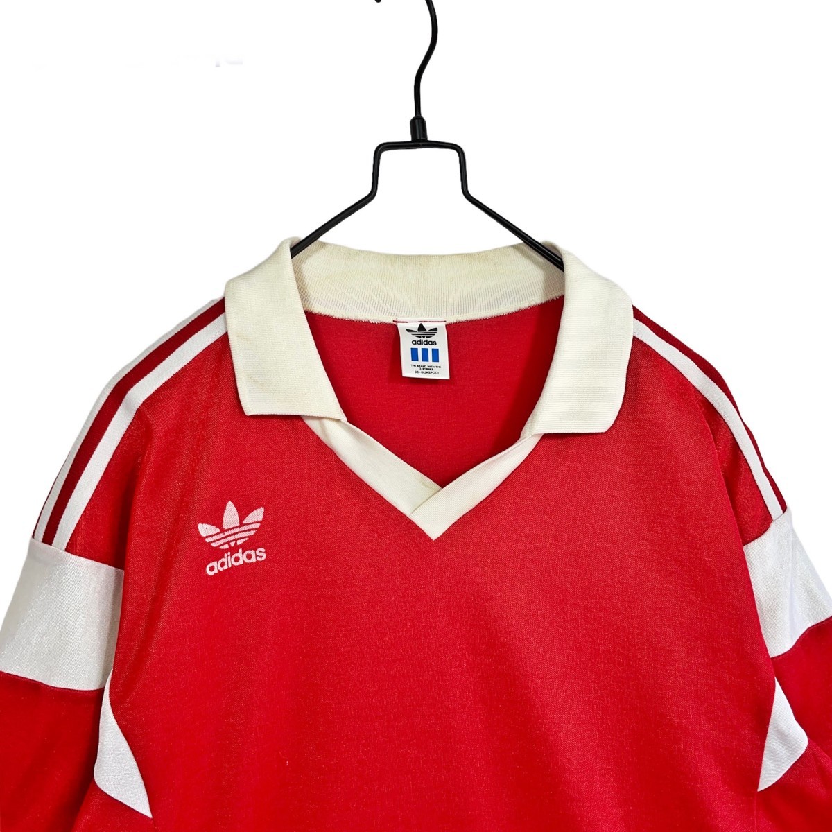 80'-90's 一点物 希少 デサント製 adidas ゲームシャツ ダメージ
