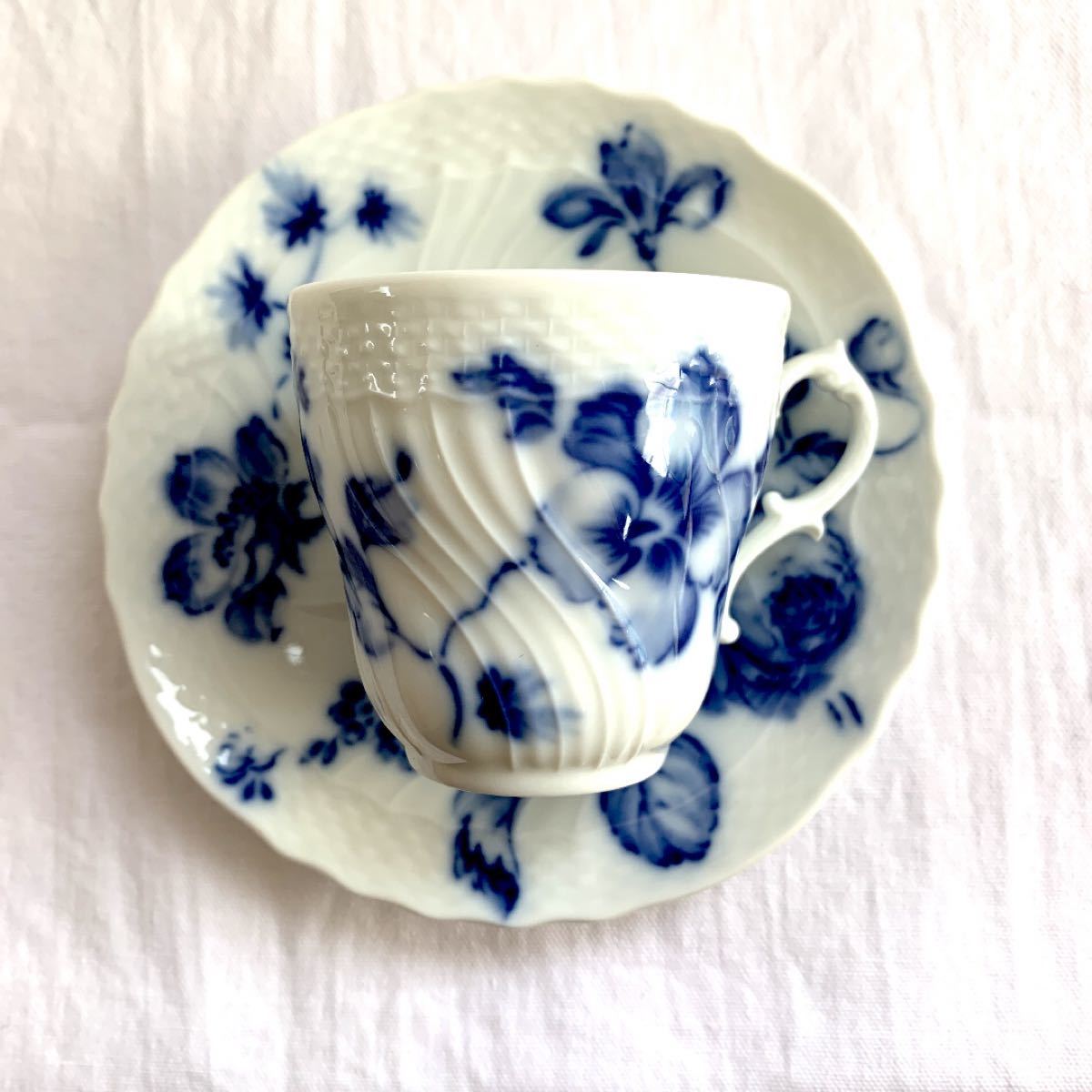 リチャードジノリローズブルー Rose Blue カップ＆ソーサー ブルー