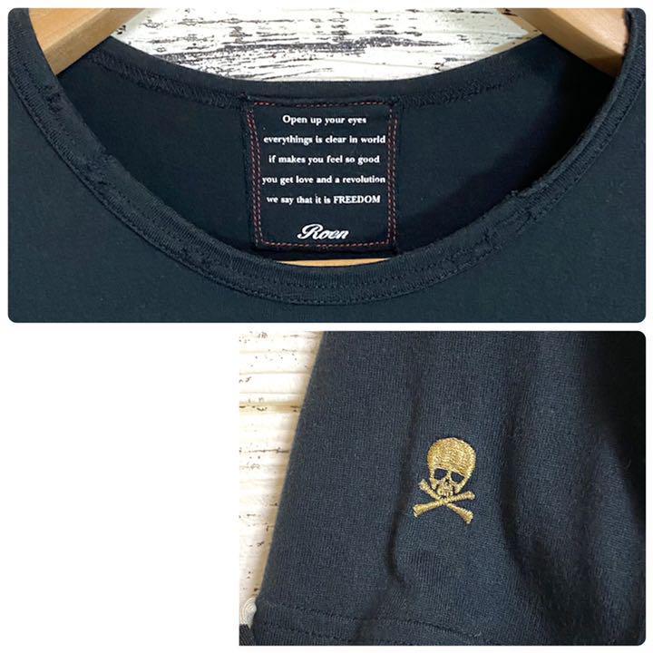 ロエン Tシャツ ディズニー クラッシュ ミッキー 46 ダメージ加工 初期