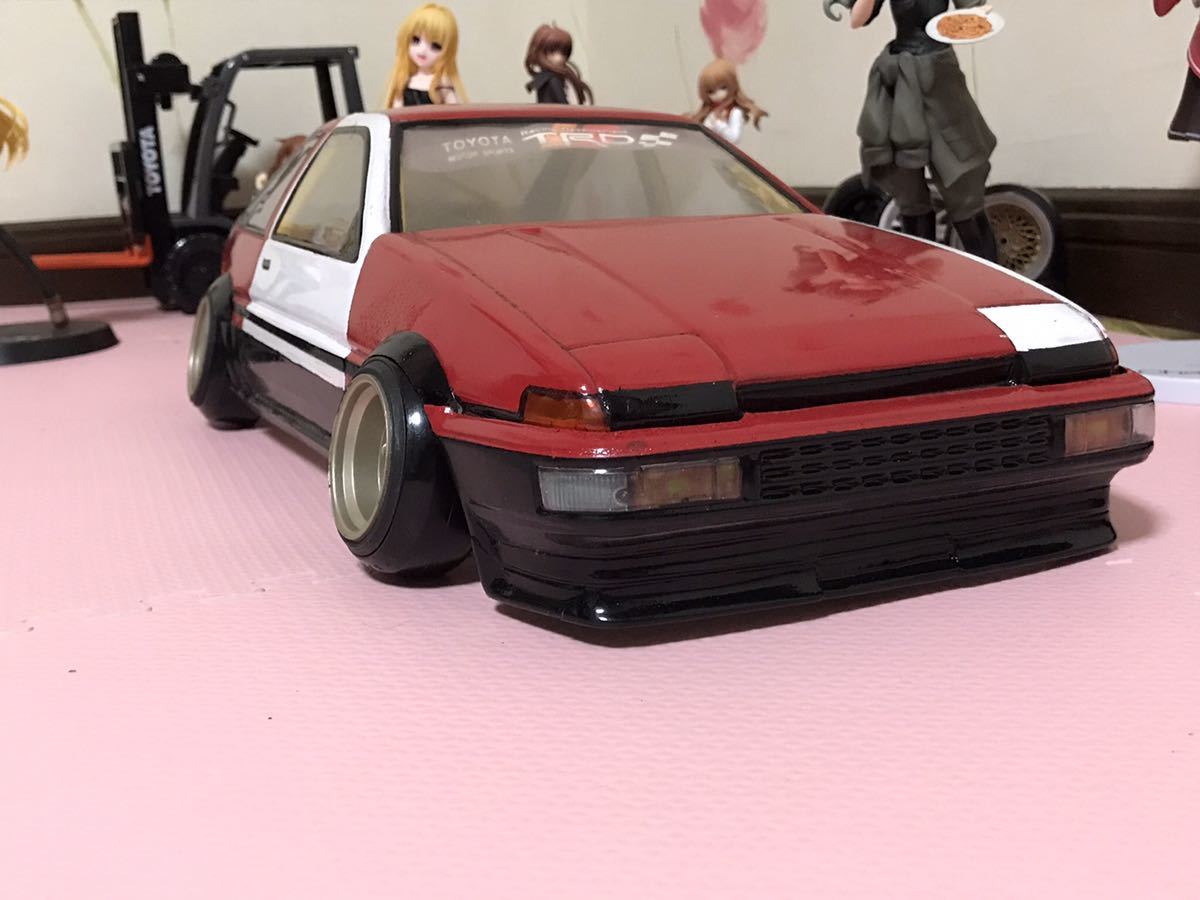 送料無料 1/10 トヨタ AE86 走り屋トレノ 3ドア ラジコンボディ