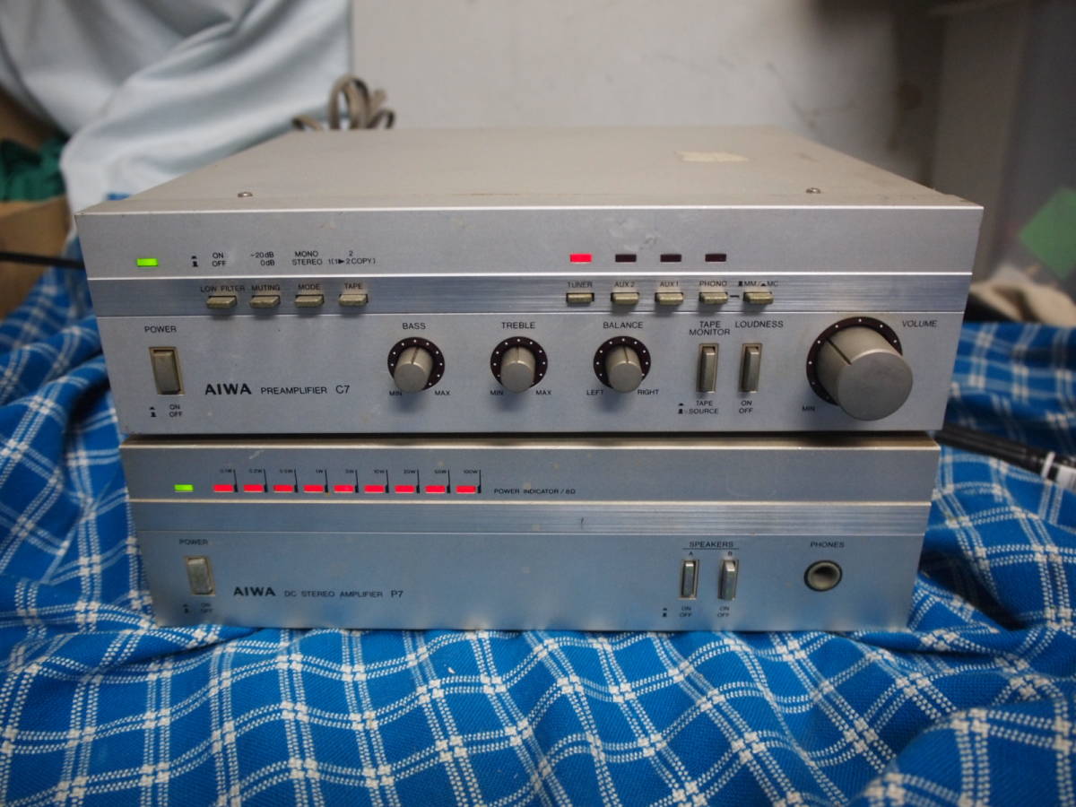 Yahoo!オークション - AIWA 激安 アイワ S-C7 プリアンプ S-P7 パワー