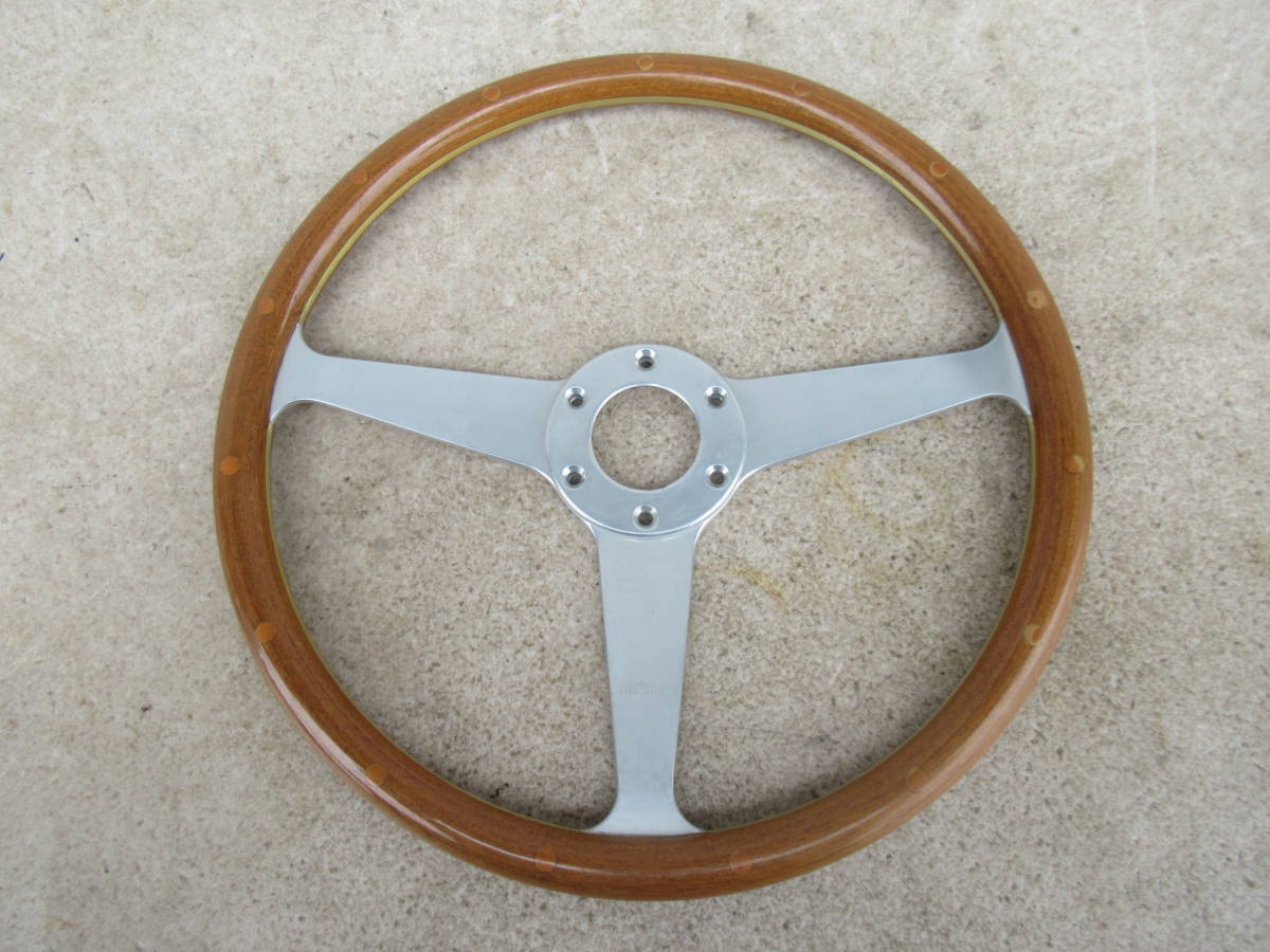 中古品】MOMO インディー ウッドハンドル ステアリング 11-86 旧車