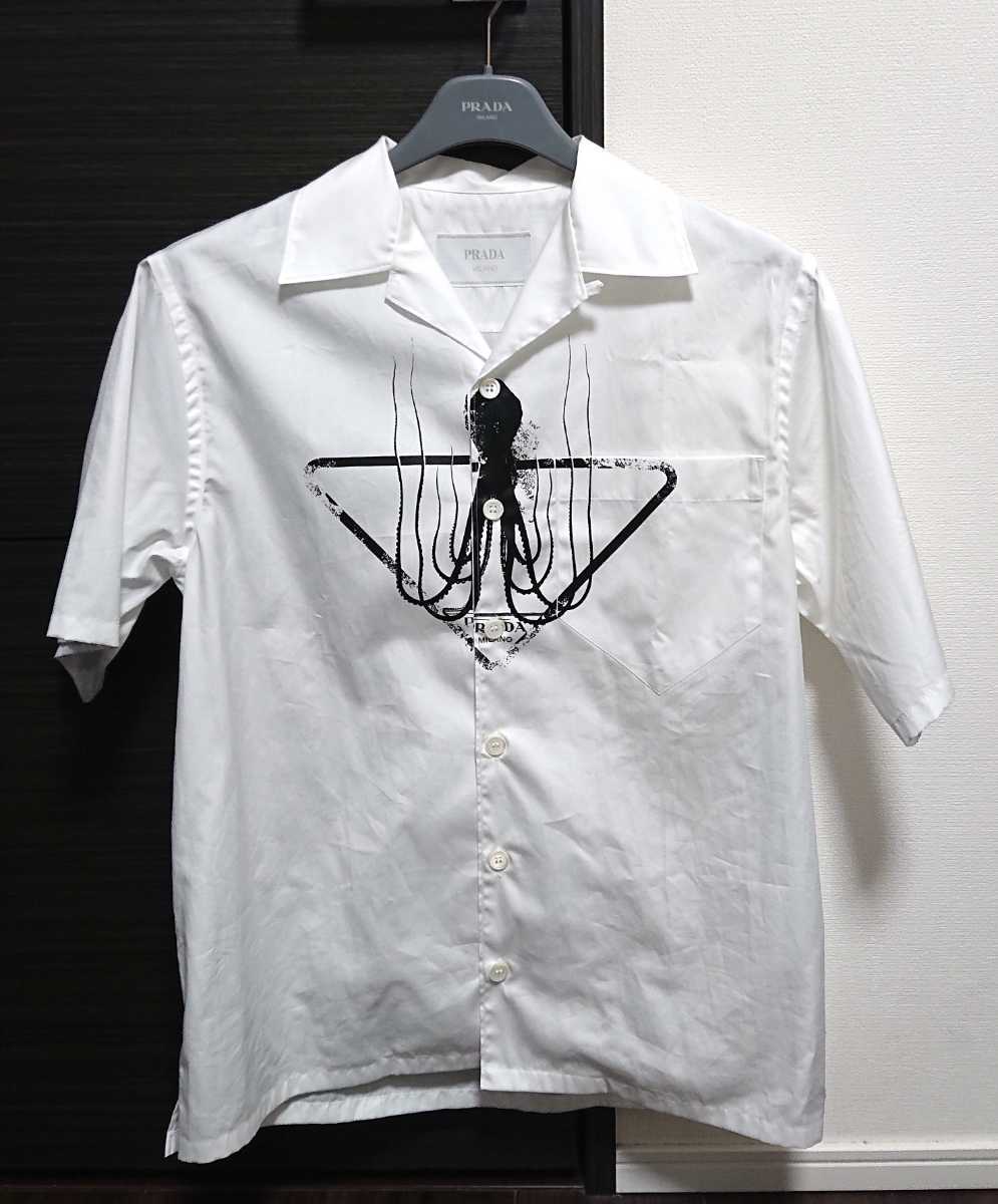 新品 定価14 6万 2022ss PRADA プラダ タトゥー ボーリングシャツ xs