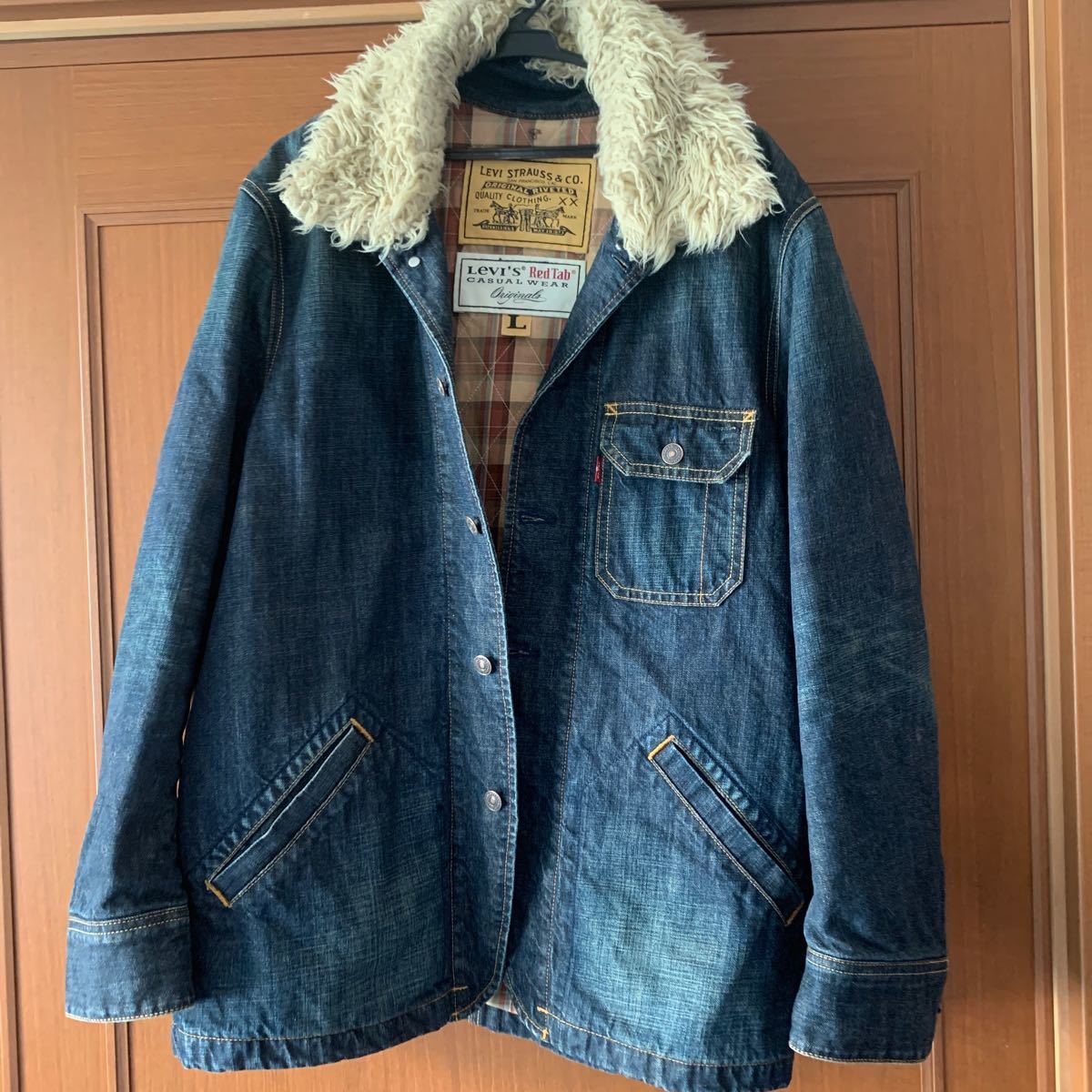 Levi's RedTab リーバイス レッドタブ 中綿デニムジャケット 襟ボア