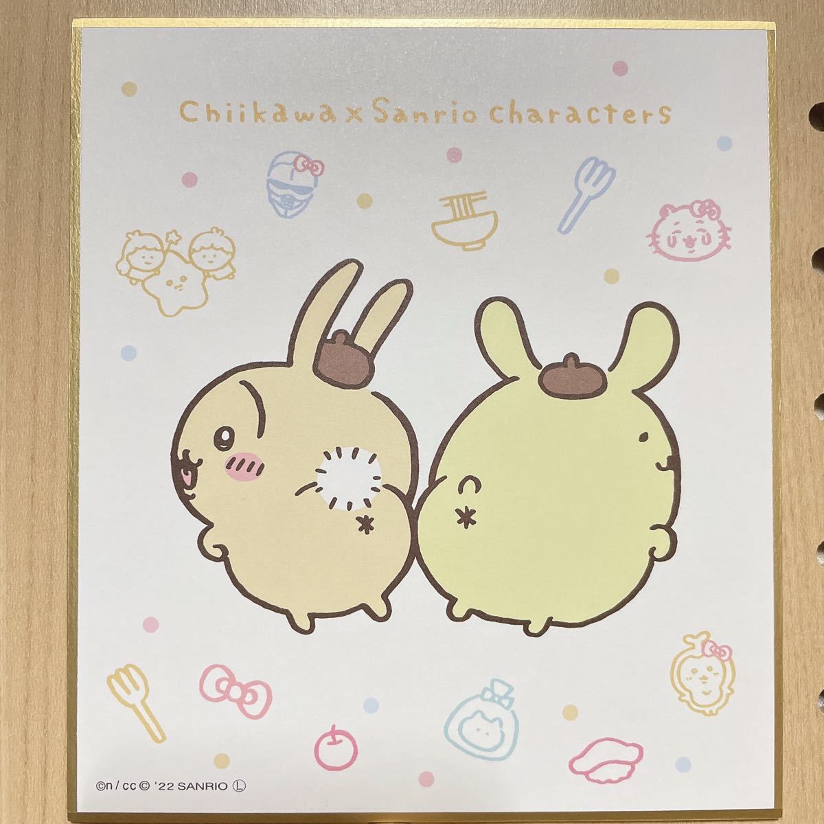 ちいかわ×サンリオキャラクターズ 色紙コレクション うさぎ ポムポム
