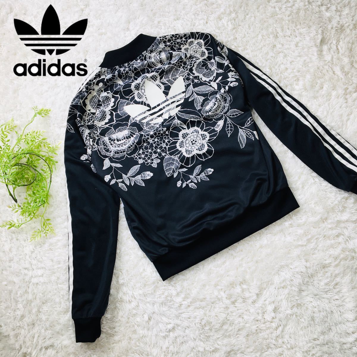激レア】 adidas アディダス ジャージ 花柄 トラックジャケット 和柄