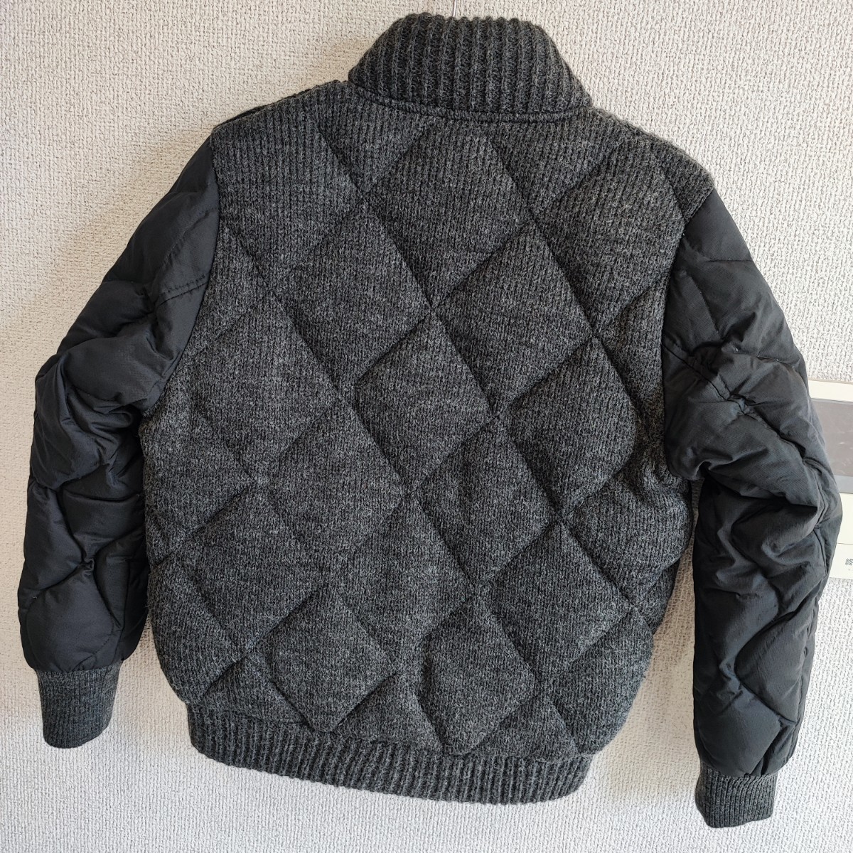 極美品 DIESEL ケーブル編み ニット切替 ダウンジャケット XSサイズ