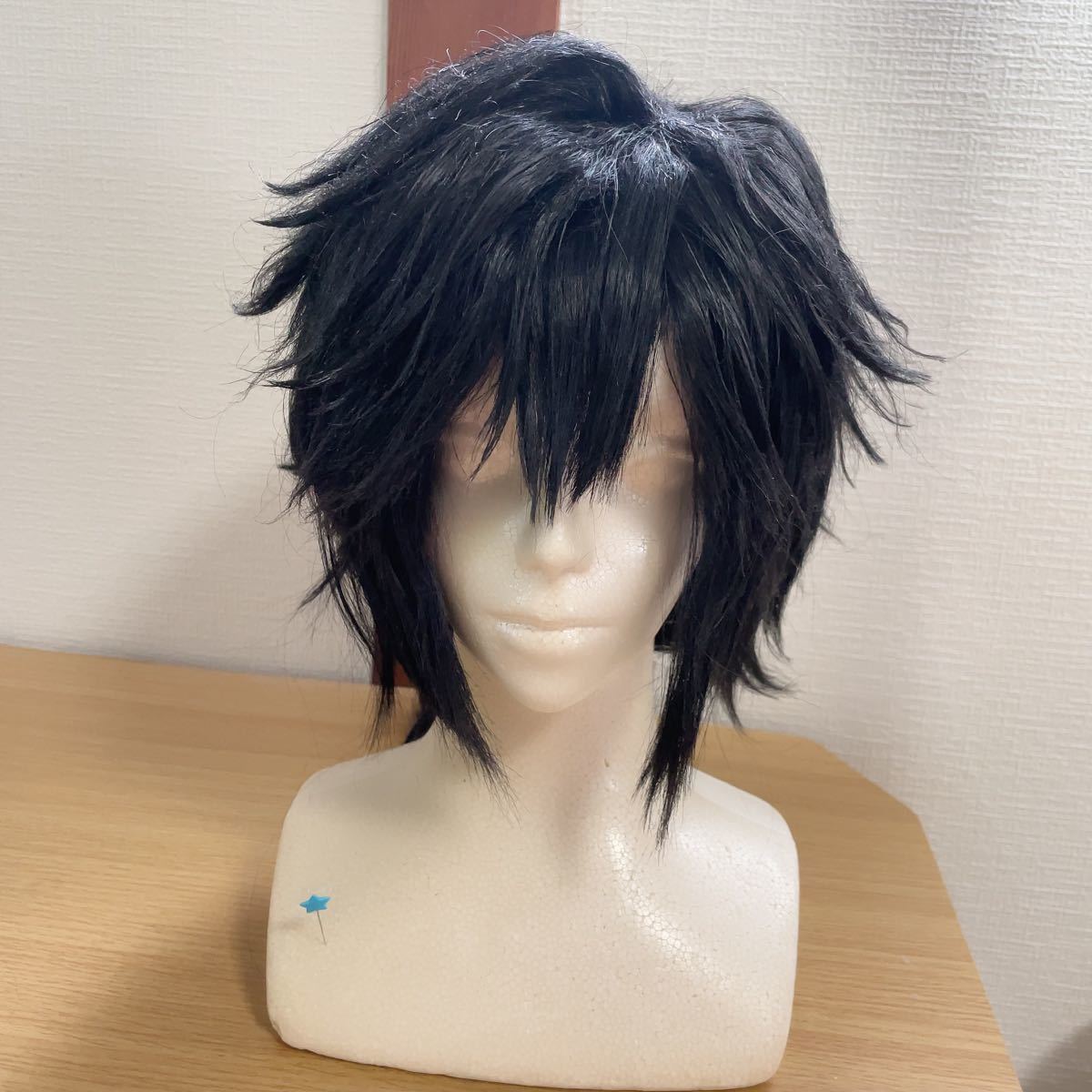 ウィッグ コスプレウィッグ ブラック コスプレ 鬼滅の刃 冨岡義勇