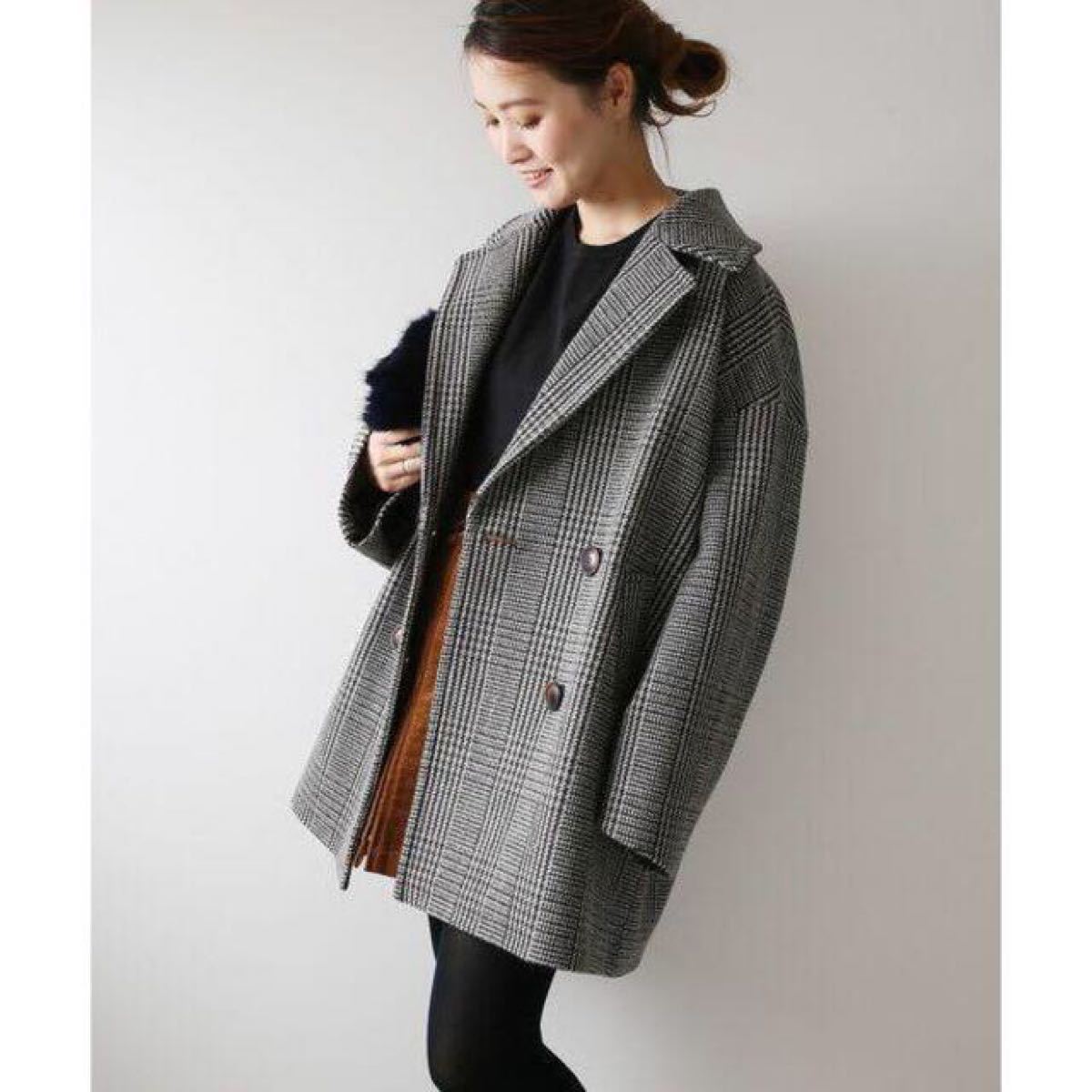 JOURNAL STANDARD relume ダブルカラーチェックコート 38｜Yahoo