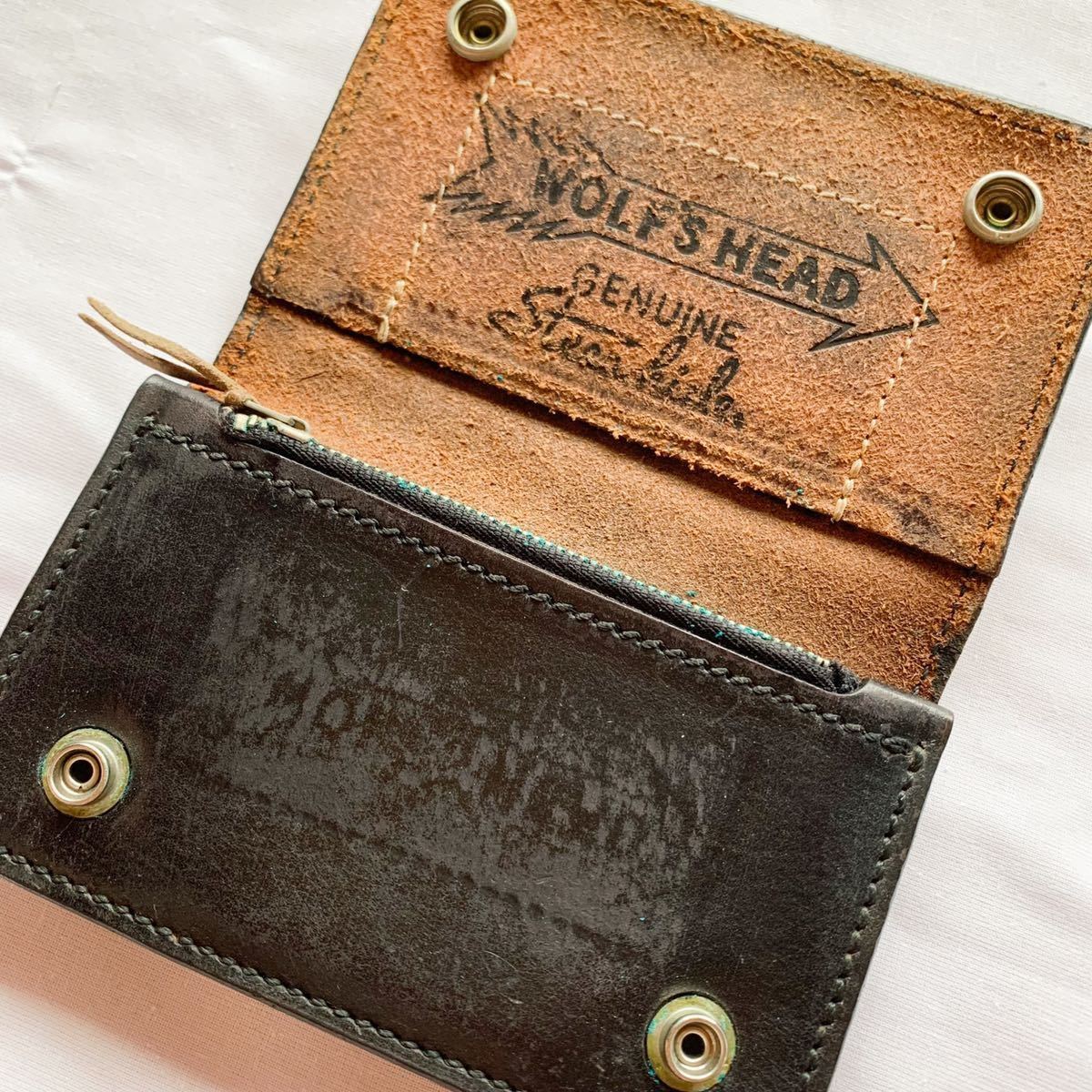 WOLF'S HEAD Leather Studs Wallet ウルフズヘッド レザー スタッズ