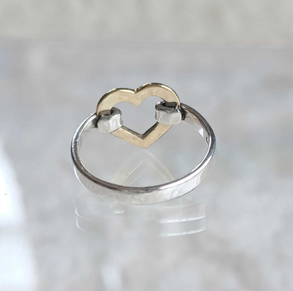 TIFFANY&Co 】ティファニー ハート オープンハート SV925×K18 コンビ