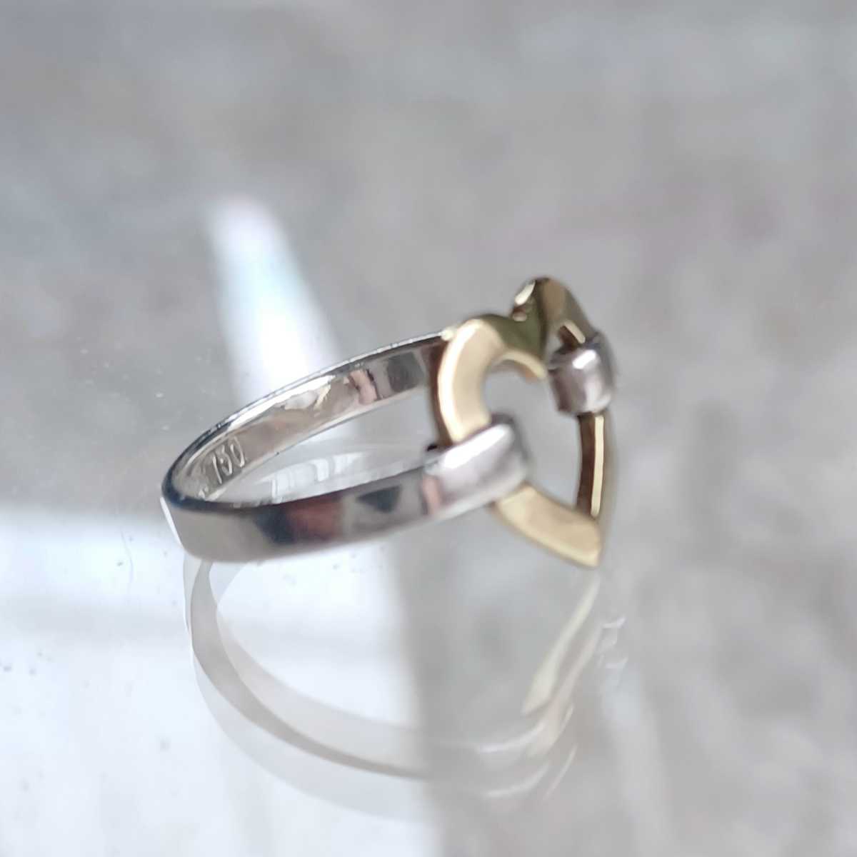 TIFFANY&Co 】ティファニー ハート オープンハート SV925×K18 コンビ
