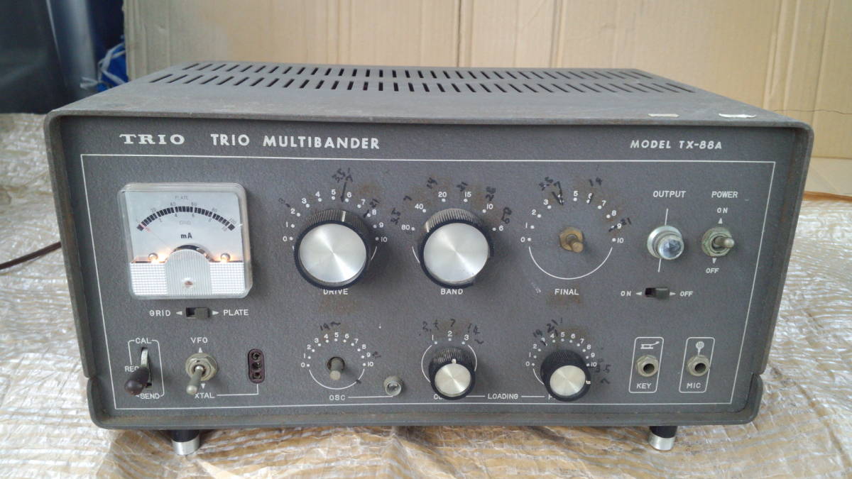 真空管無線機 TX-88A TRIO 通電確認済み 真空管無線機 TX-88A TRIO