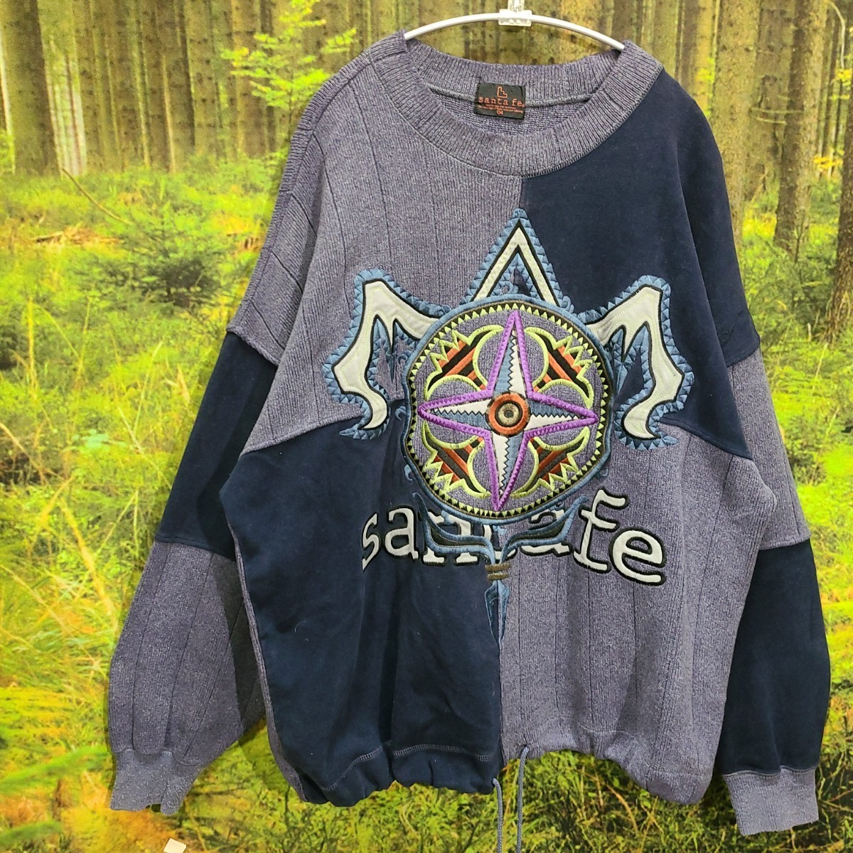 レトロ サンタフェ santafe ニット 刺繍 90s 90年代 セーター