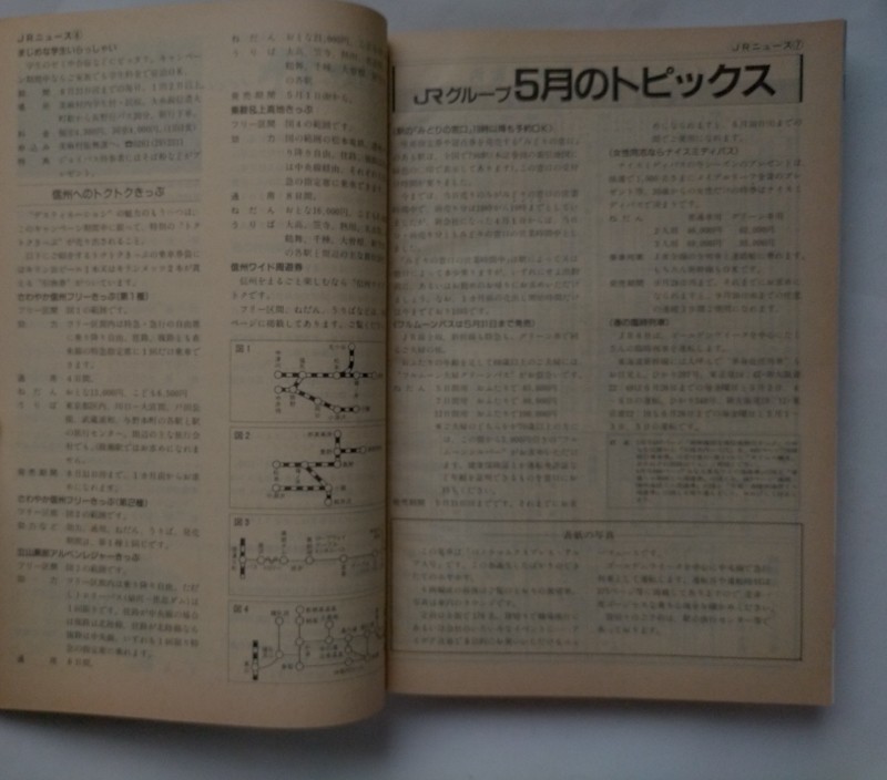 JR時刻表 1987年 5月号 JRグループ編集第1号 初夏の臨時列車ご案内