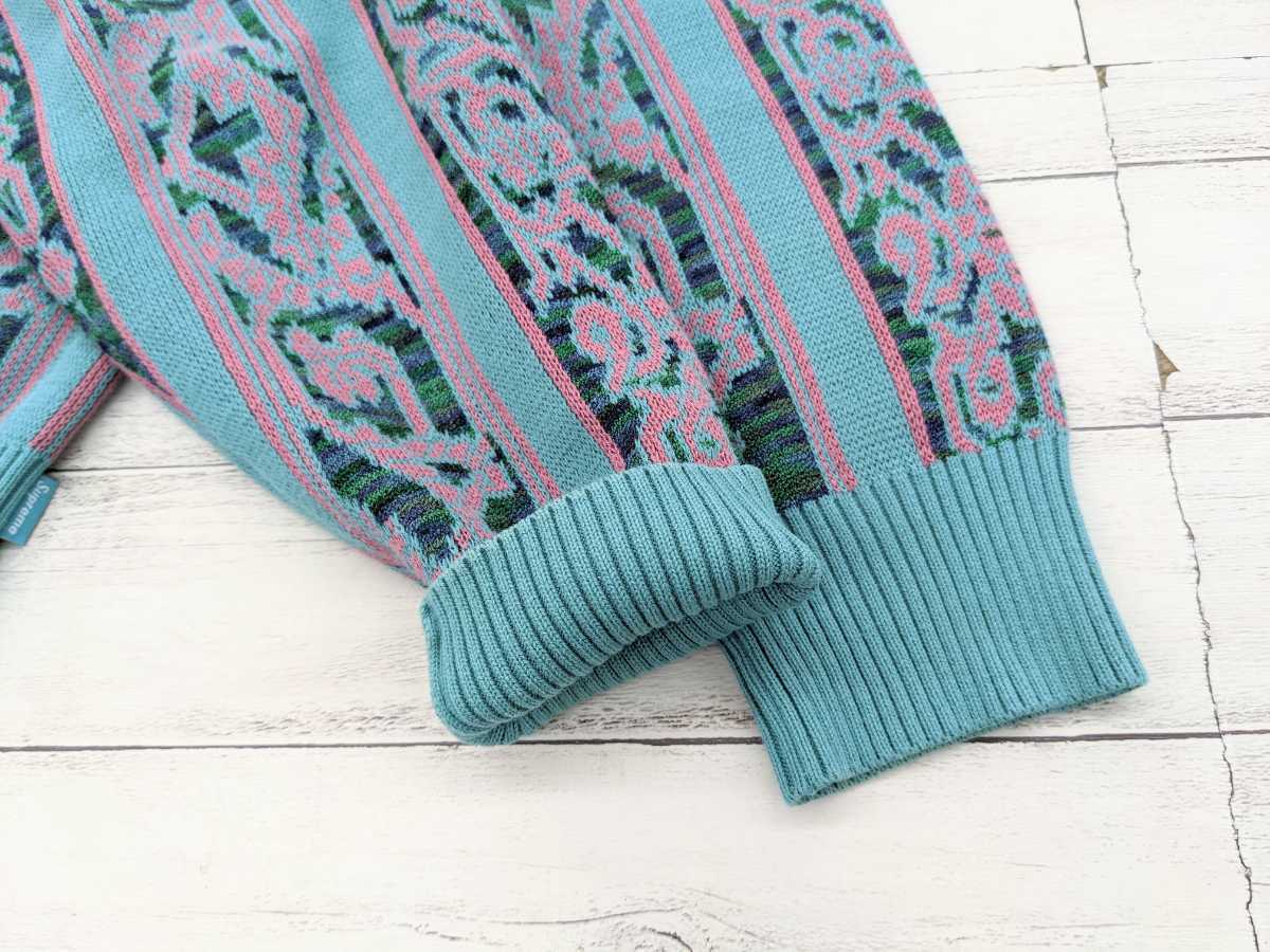 ∀ Supreme 18SS Tapestry Sweater Teal タペストリー セーター ニット