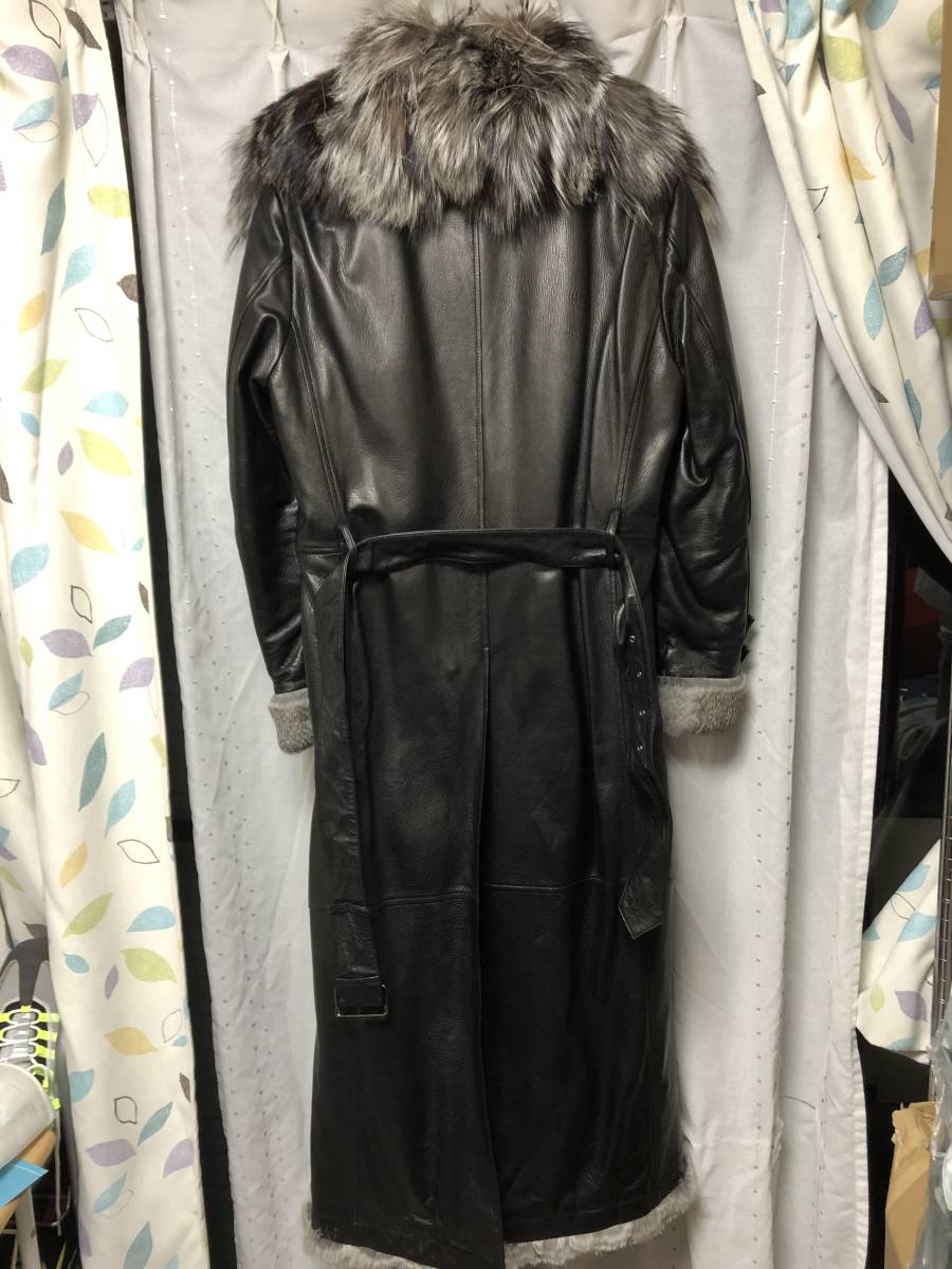 TORNADOMART マキシレザーコンビファーコート M 定価198 000円