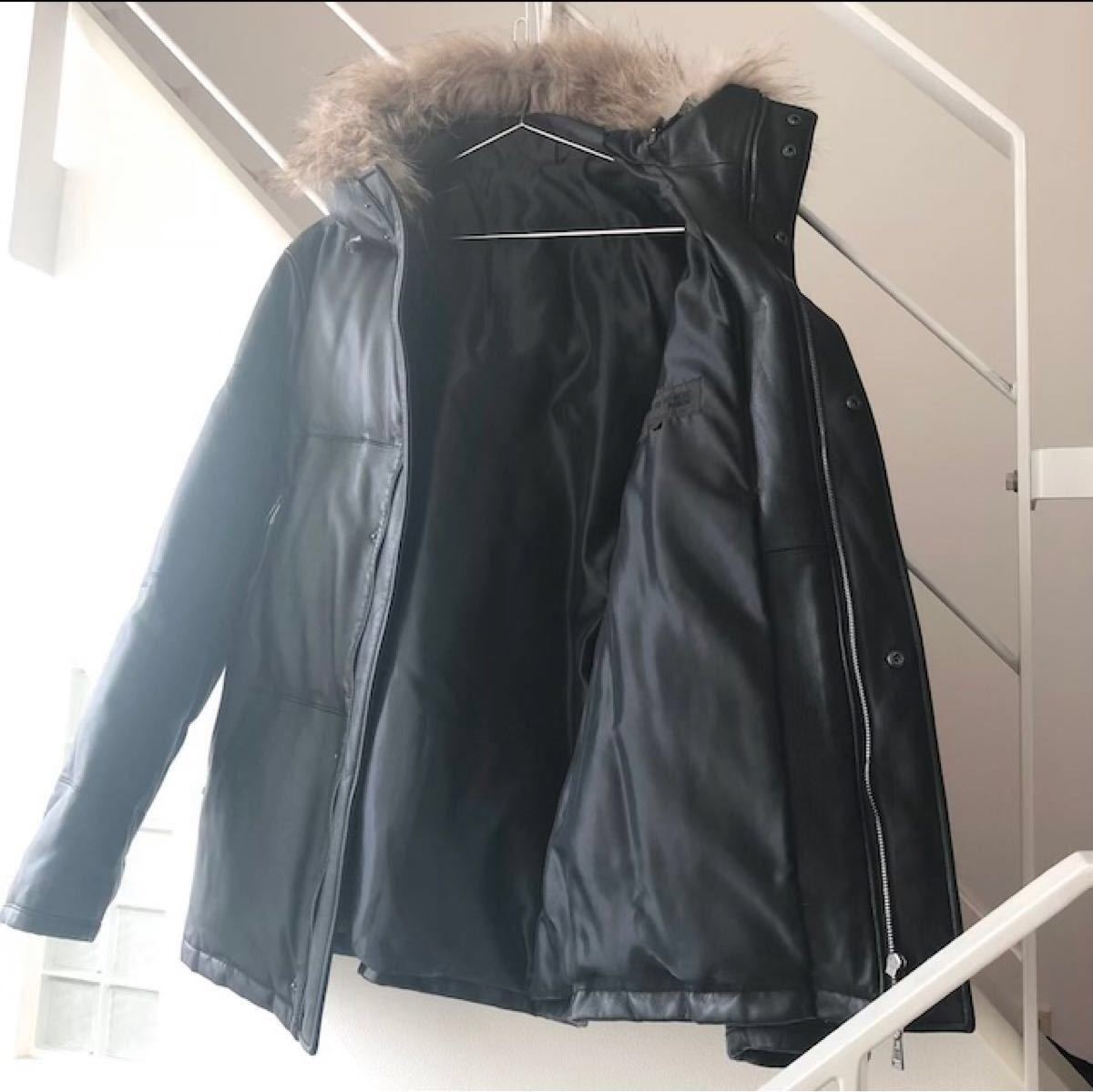 COMME CA DU MODE 本革 ラムレザーダウンジャケット [中古]｜Yahoo