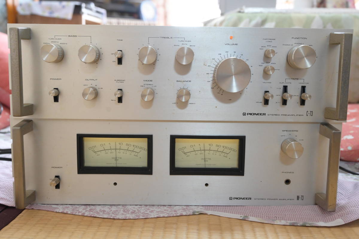 Yahoo!オークション - PIONEER パイオニア C-73 M-73 プリアンプ＆パワ