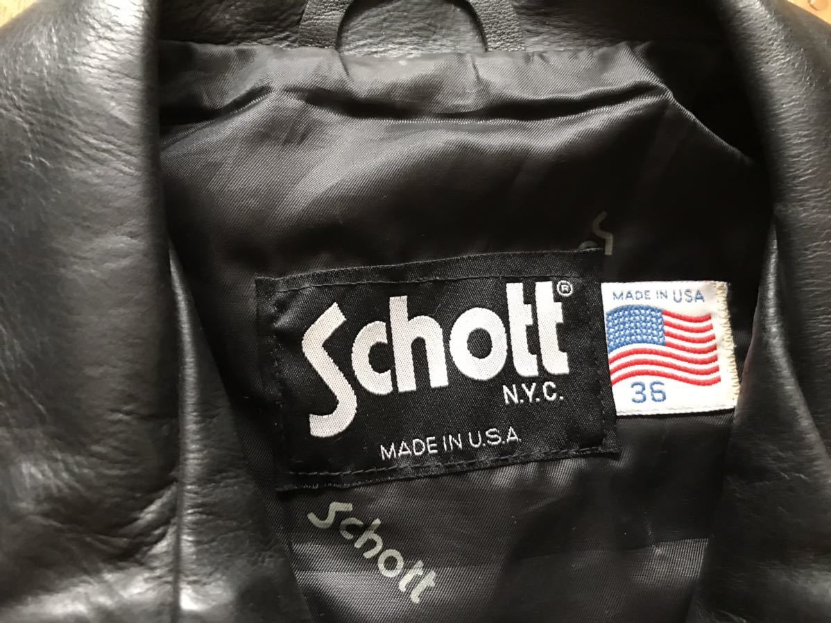 USA製 Schott 659 シングルライダース 36 ライダースジャケット レザー