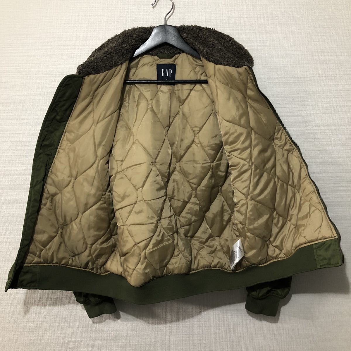 美品 オールドギャップ GAP 90s ma-1 ボアミリタリージャケット