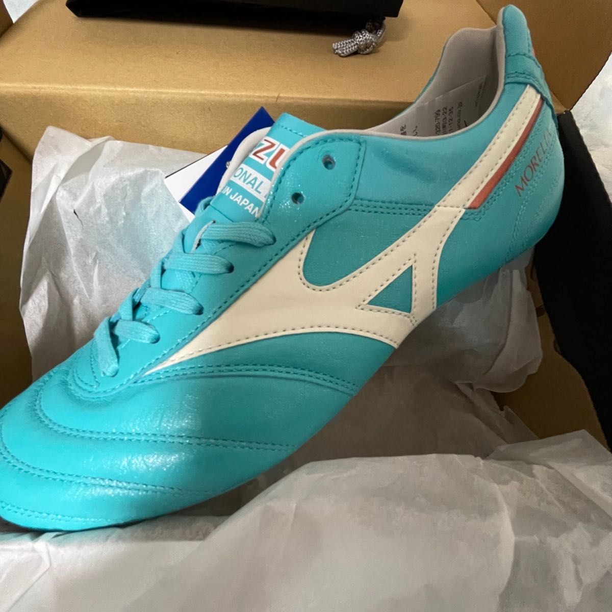 新品25cm モレリア2ジャパン AZURE BLUE PACK 日本製 サッカースパイク