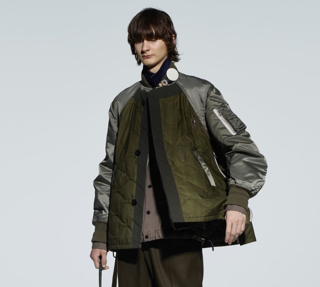 Yahoo!オークション - sacai キルティング ドッキング MA-1 2021AW サ