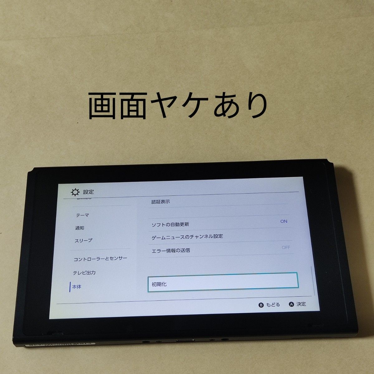 新型 ニンテンドースイッチ 2019年製 画面焼けあり 液晶版 本体のみ