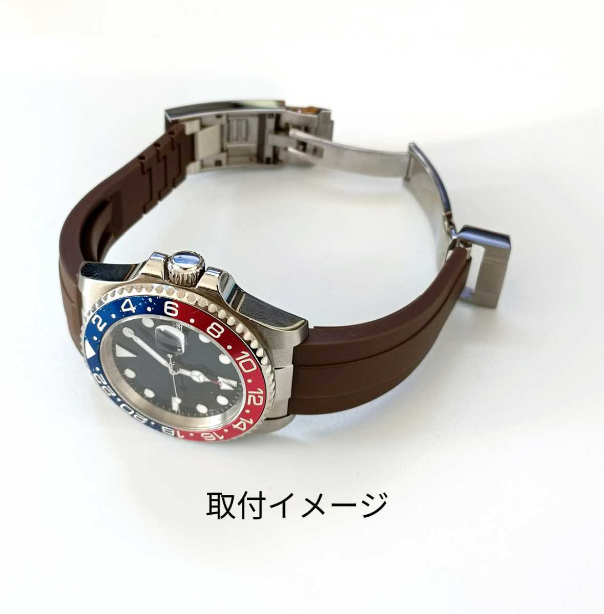 20mm フラッシュフィット ラバーベルト セット ブラウン 茶 【対応