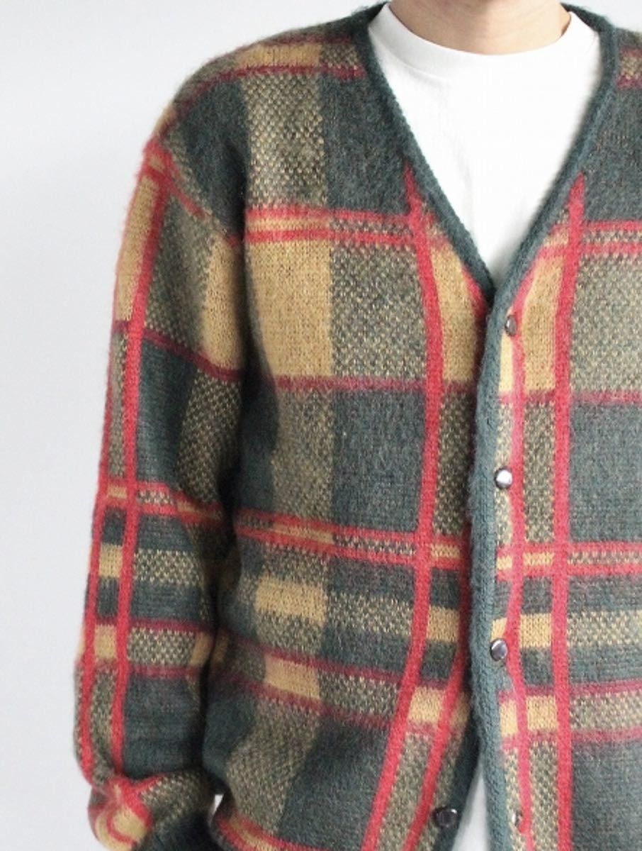 新品 NEEDLES ニードルズ モヘアカーディガン タータンチェック MOHAIR