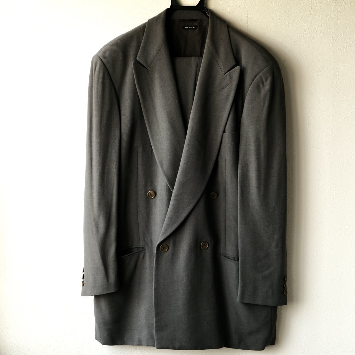 GIORGIO ARMANI ジョルジオアルマーニ ダブルスーツ グレー48｜Yahoo