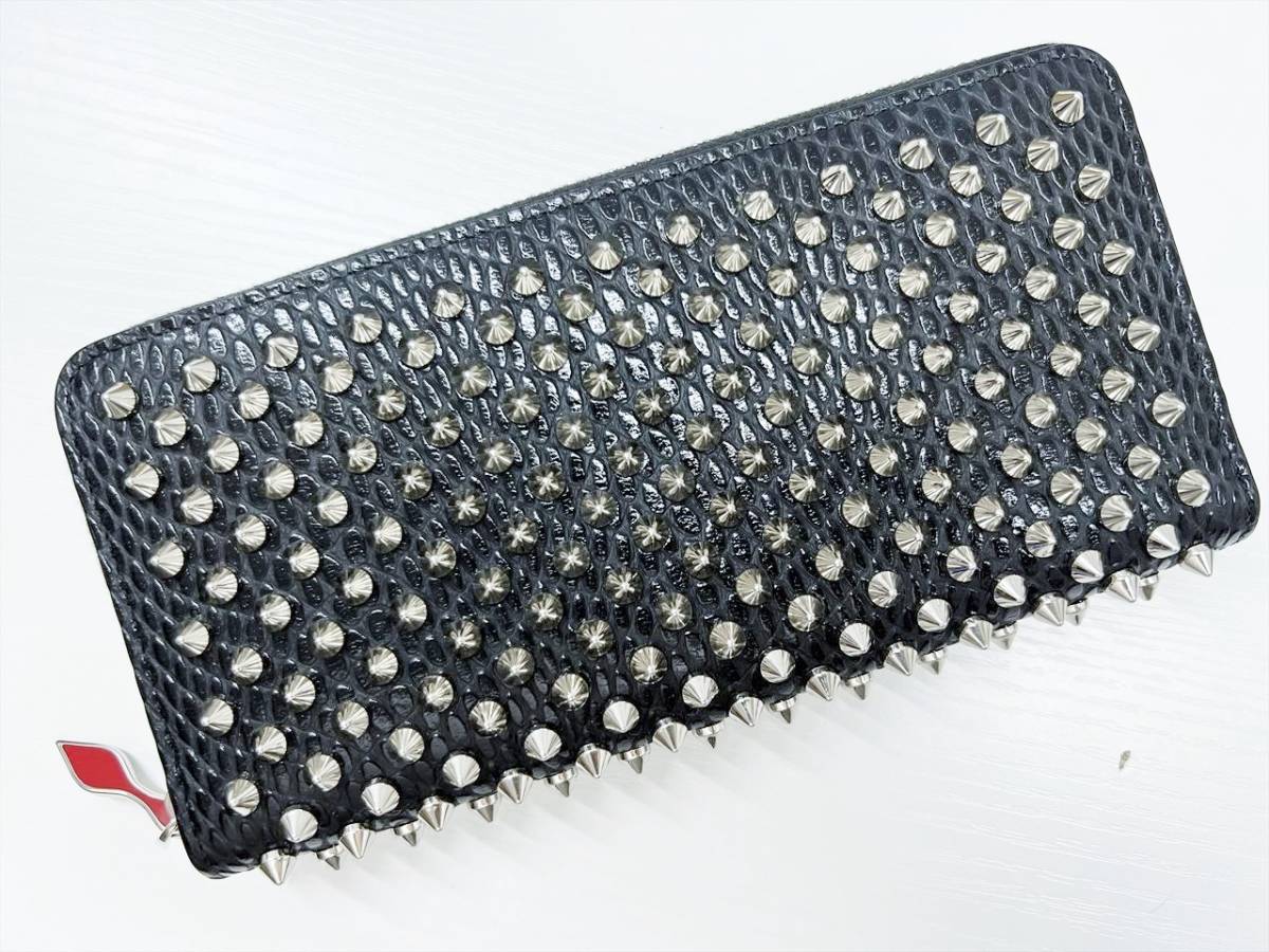 美品 Christian Louboutin クリスチャンルブタン スタッズリザード 型