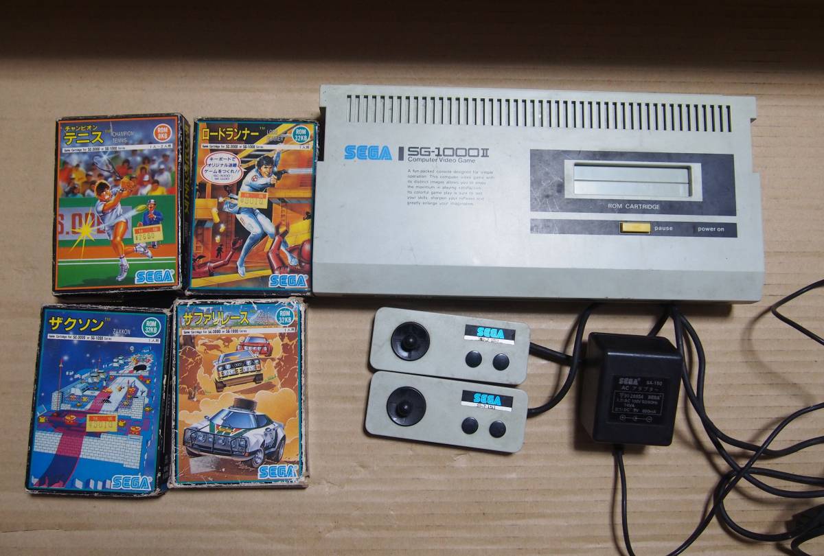 Yahoo!オークション - SEGAセガ SG-1000II ゲーム機+ソフト4本 中古難