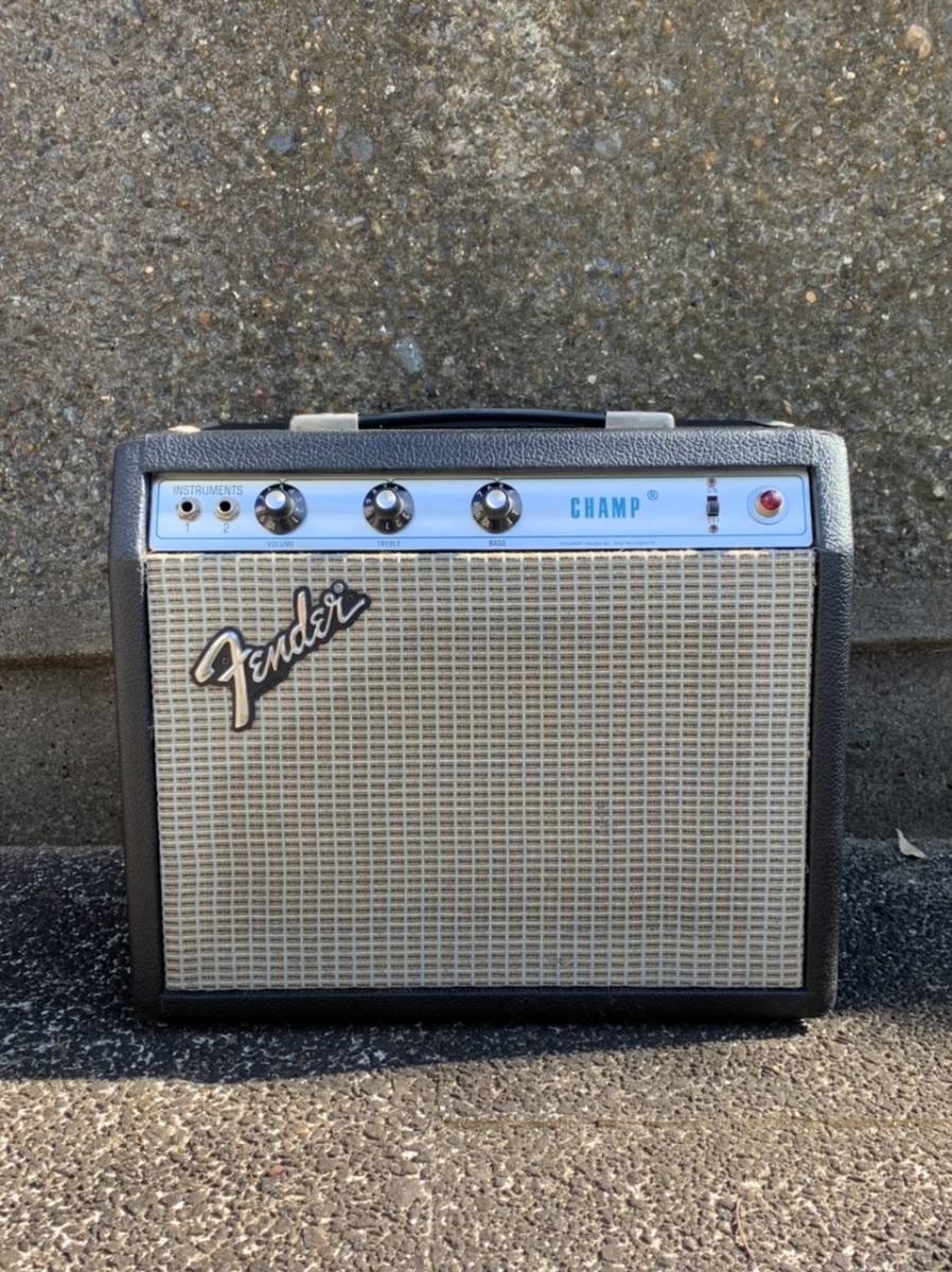 Yahoo!オークション - Fender Champ チャンプ 銀パネ ギターアンプ シ