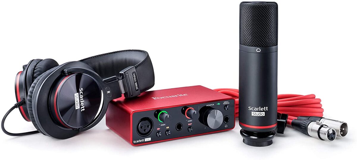 Focusrite Scarlett Solo Studio 3rd Gen Bundle with Mic and Headphones