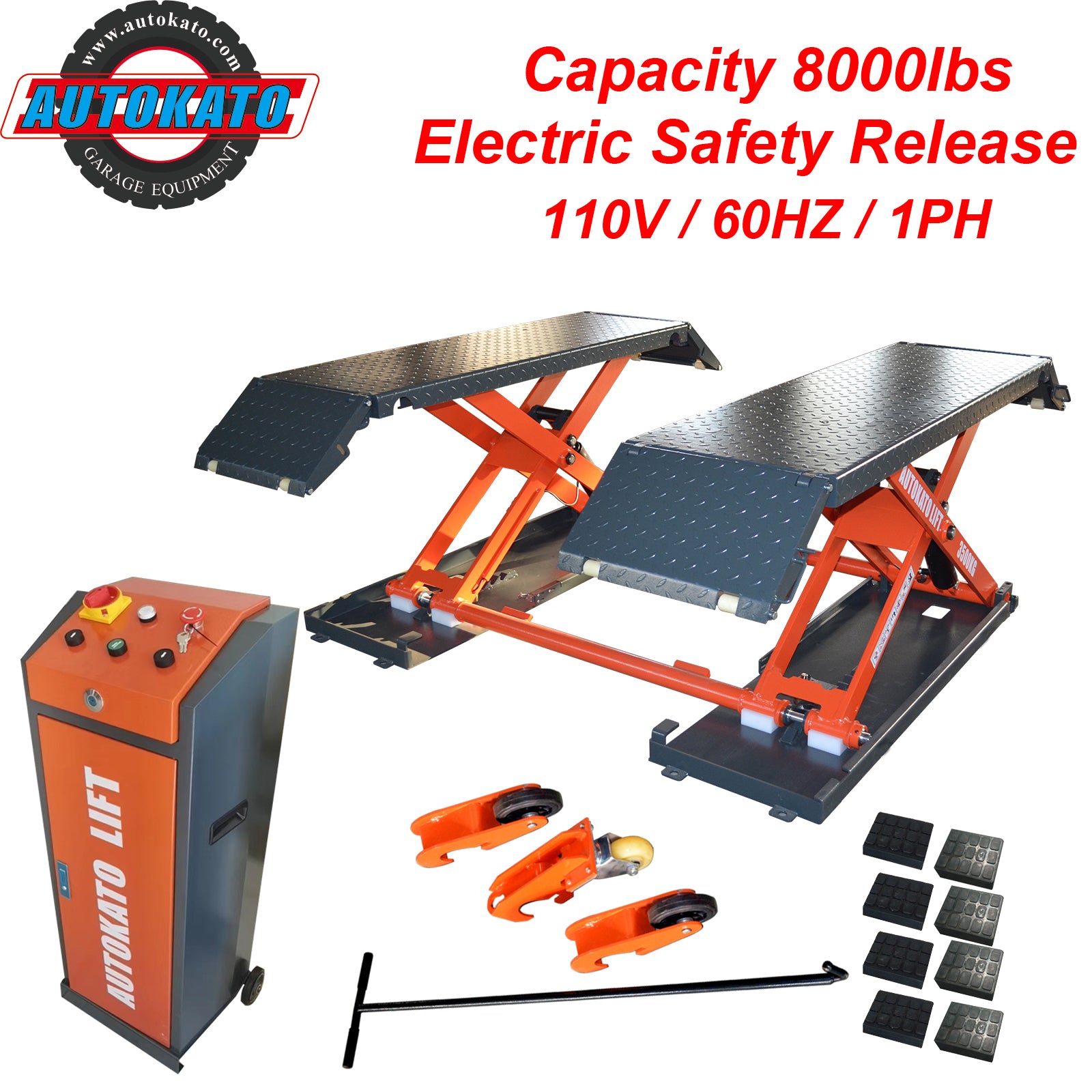 KT-X85 Electric Mid Rise Scissor Lift 8,000 lbs Capacity – Katool