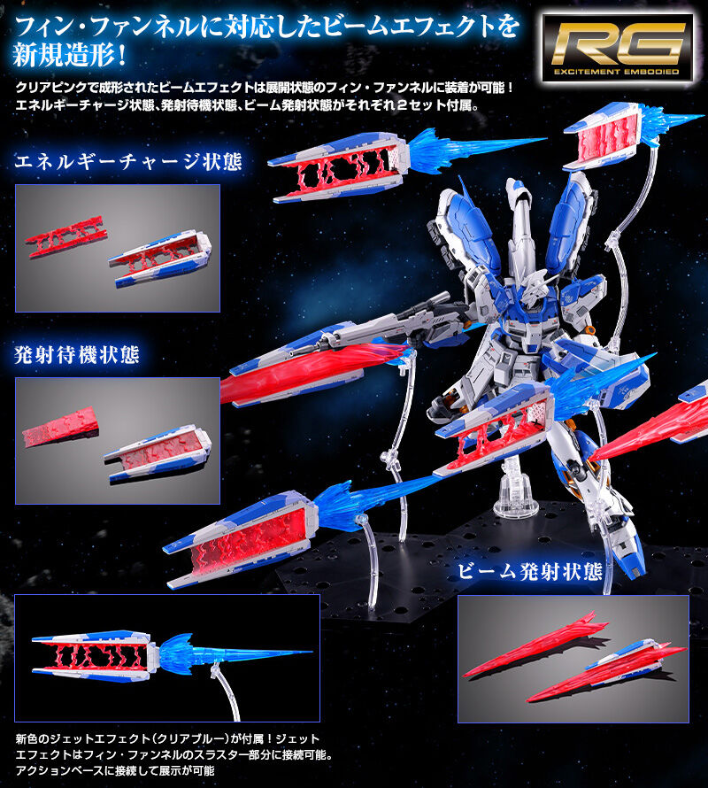 RG 1/144 Hi-νガンダム用 フィン・ファンネルエフェクト｜プレミアム