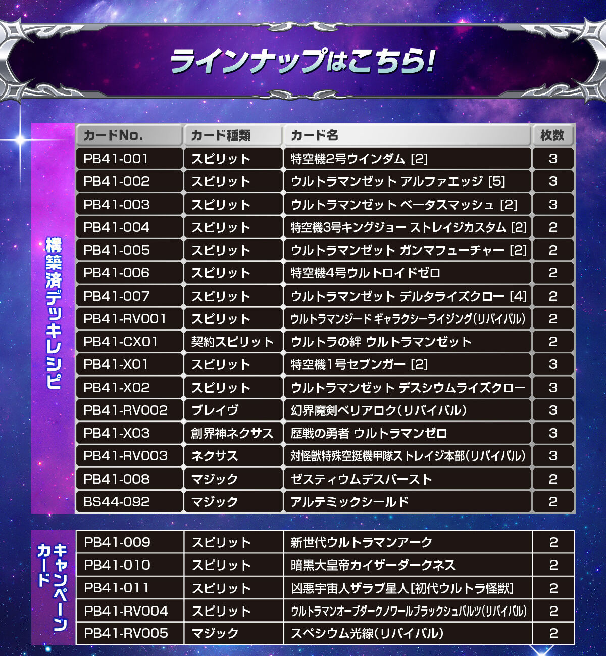 バトルスピリッツ コラボスターターセット ウルトラマン 継承される